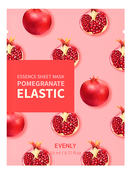 Тканевая маска с экстрактом граната Evenly Essence Sheet Mask Pomegranate